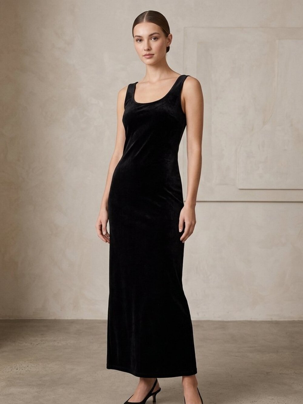 Rabbit Rabbit Rabbit Black Floral Imprint Sleeveless Maxi Dress 8P
